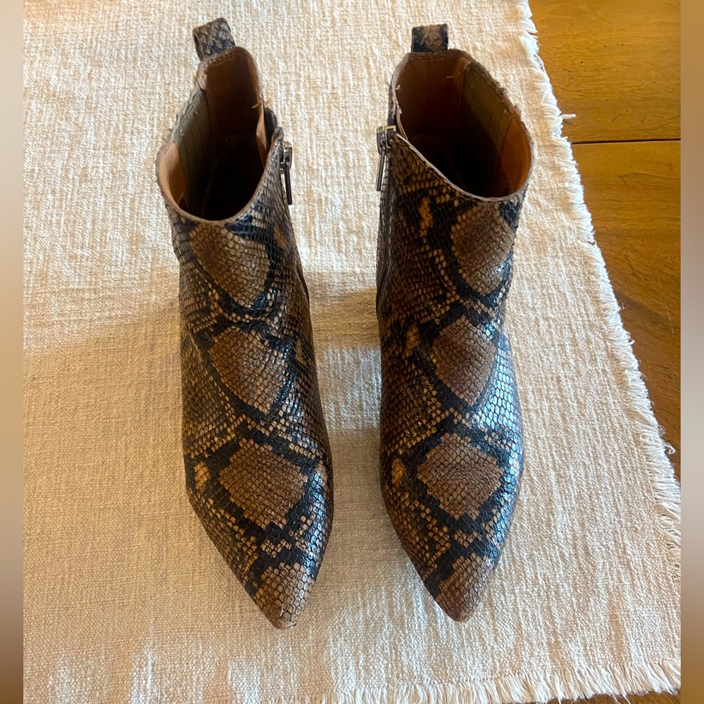 Franco Sarto Leather Ankle Boots, Size 8